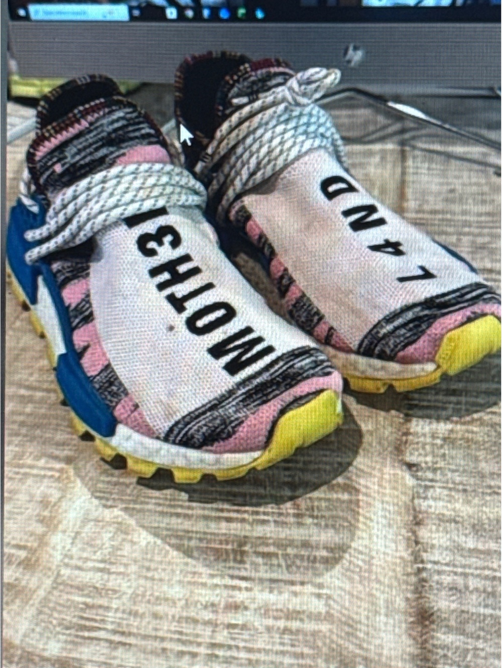 Preowned Adidas Pharrell  Human Race NMD Solar Pack Mother Land size 7 women